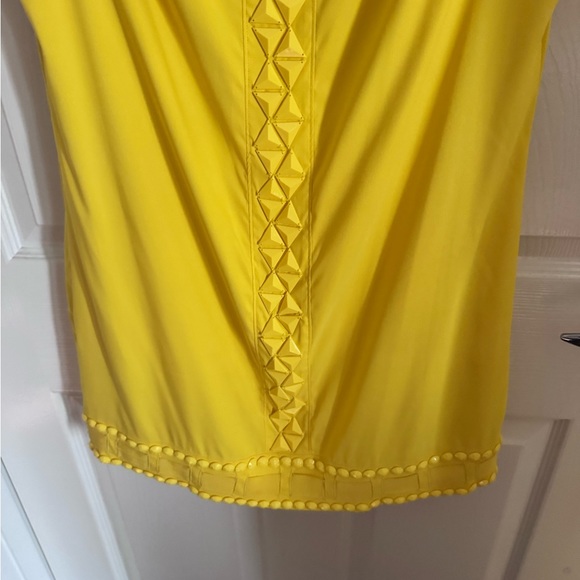 Guess by Marciano Yellow Sheath Mini Dress Sleeveless Crew Neck - Picture 6 of 6
